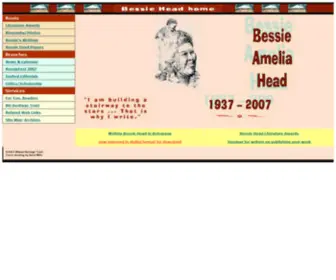 Bessiehead.org(Bessie Head) Screenshot