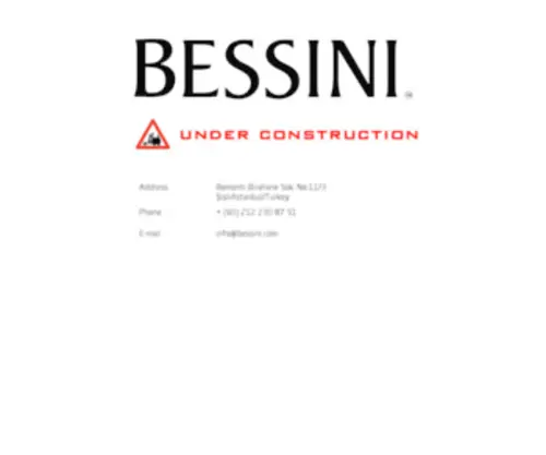 Bessini.com(BESSINI) Screenshot