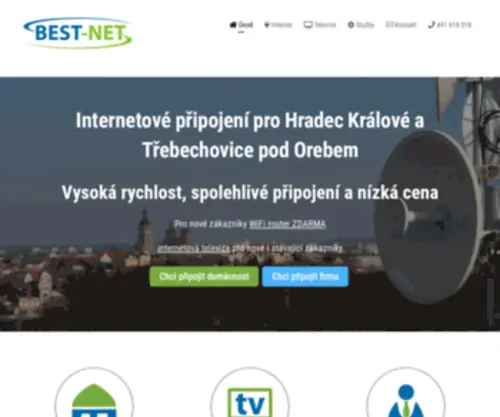 Best-NET.cz(Připojení k internetu v Hradci Králové) Screenshot