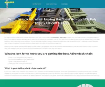 Bestadirondack.com(What to look for when buying the best Adirondack Poly chair) Screenshot