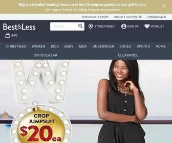 Bestandless.com.au(Womens Mens Kids &amp; Baby Clothes and Homewares) Screenshot