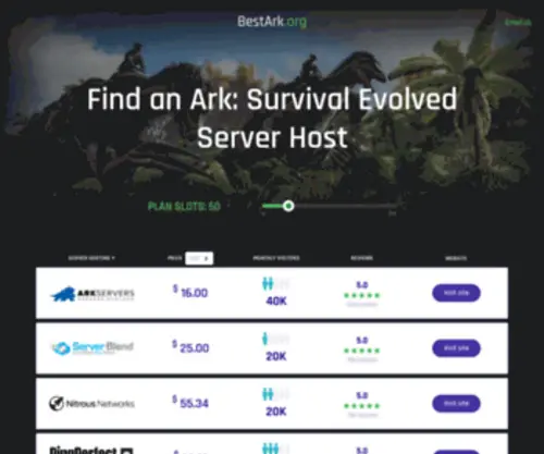 Bestark.org(Compare Ark) Screenshot