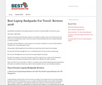 Bestbackpackshq.com(Best Laptop Backpacks For Travel) Screenshot