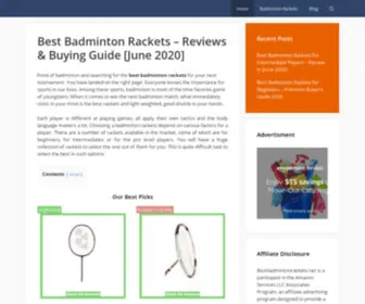 Bestbadmintonrackets.net(Review 2020 With Premium Buyer) Screenshot