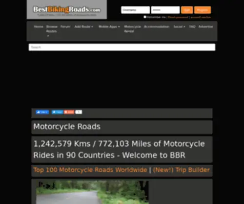 Bestbikingroads.es(17582 Rutas Carreteras) Screenshot