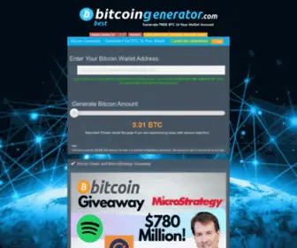 Bestbitcoingenerator.com(Bitcoin Generator tool) Screenshot