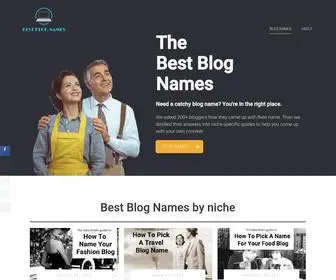 Bestblognames.com(Home LP) Screenshot