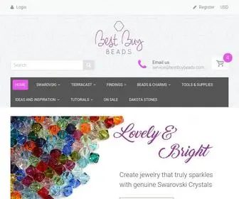 Bestbuybeads.com(Create an Ecommerce Website and Sell Online) Screenshot