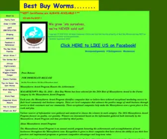 Bestbuyworms.com(BEST BUY WORMS) Screenshot