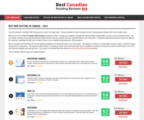 Bestcanadianwebhosting.com(Bestcanadianwebhosting) Screenshot