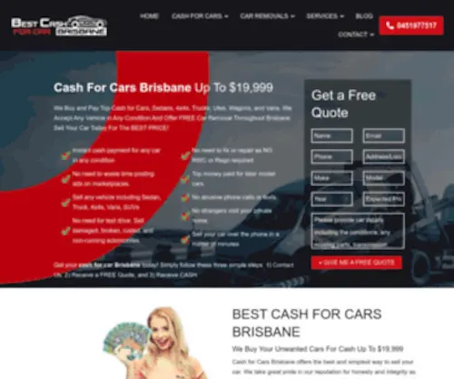 Bestcashforcarsbrisbane.com.au(Cash for Cars Brisbane) Screenshot