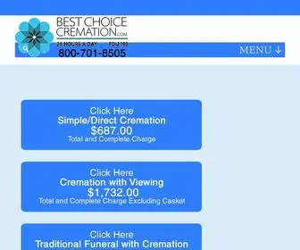 Bestchoicecremation.com(Cremation Services Los Angeles County) Screenshot