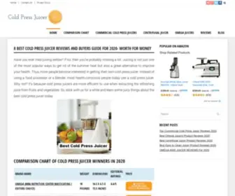 Bestcoldpressjuicer.net(8 Best Cold Press Juicer Reviews and Buyers Guide 2020) Screenshot