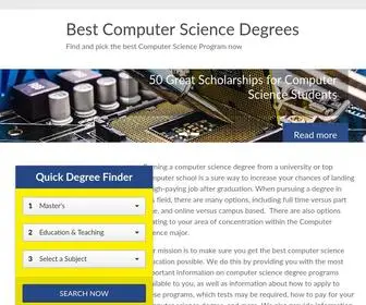 Bestcomputersciencedegrees.com(Find and pick the best Computer Science Program now) Screenshot