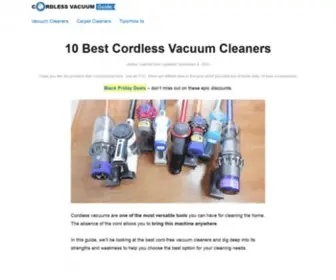 BestcordlessvacuumGuide.com(Best Cordless Vacuum Cleaners) Screenshot