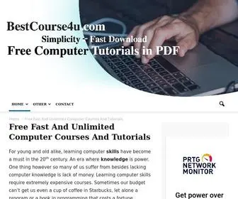 Bestcourse4U.com(Free Fast And Unlimited Computer Courses And Tutorials) Screenshot