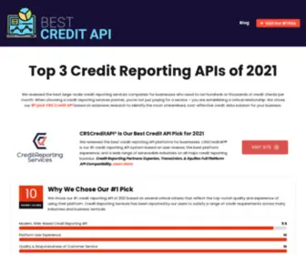 Bestcreditapi.com(Top 5 Credit Reporting APIs) Screenshot