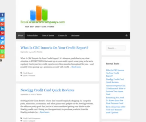 Bestcreditscorecompanys.com(Best Credit Report Site) Screenshot