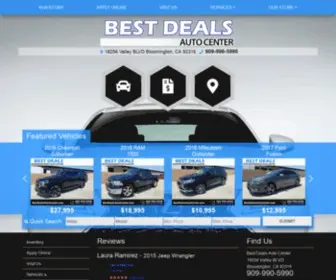 Bestdealsautocenter.com(Used Cars Bloomington CA) Screenshot