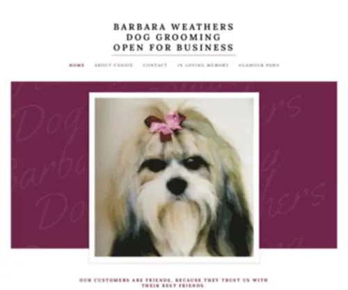 Bestdoggonegroomer.com(Barbara Weathers Dog Grooming) Screenshot