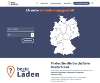 Beste-Laeden.de(Das Portal der Geschäfte in Deutschland) Screenshot
