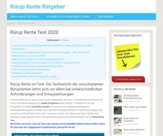 Beste-Ruerup-Renten.de(Rürup) Screenshot