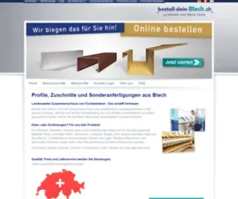 Bestell-Dein-Blech.ch(Profile & Zuschnitte aus Blech) Screenshot