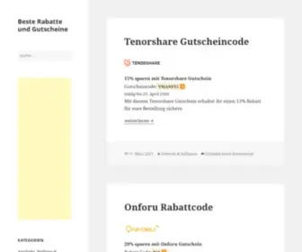 Besterabatte.de(Beste Rabatte und Gutscheine) Screenshot
