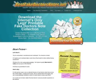 Bestfakedoctorsnotes.net(Fake Doctors Note & Excuses) Screenshot