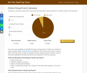 Bestfivesmallcapfunds.in.net(Benefits of Investing In Small Cap Funds) Screenshot