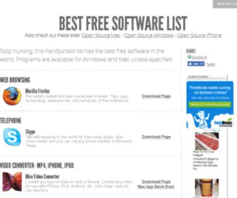 Bestfreesoftwarelist.com(Best Free Software) Screenshot