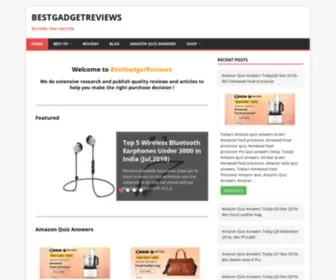 Bestgadgetreviews.in(Blog for tech enthusiasts) Screenshot