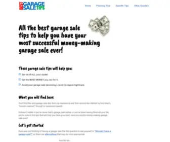 Bestgaragesaletips.com(Best Garage Sale Tips) Screenshot