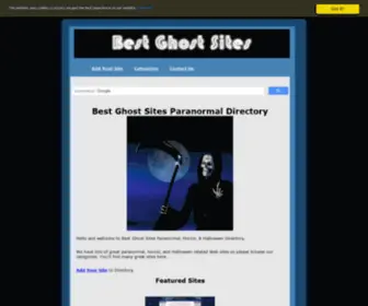 Bestghostsites.com(Best Ghost Sites Paranormal Directory) Screenshot