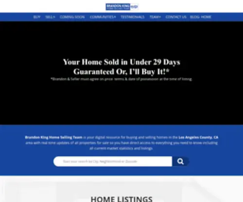 Besthomesincalifornia.com(Brandon King Home Selling Team) Screenshot