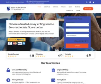 Besthomeworkservices.com(Best Homework Services) Screenshot