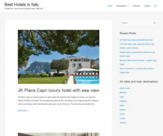 Besthotelsinitaly.com(Best hotels in Italy) Screenshot