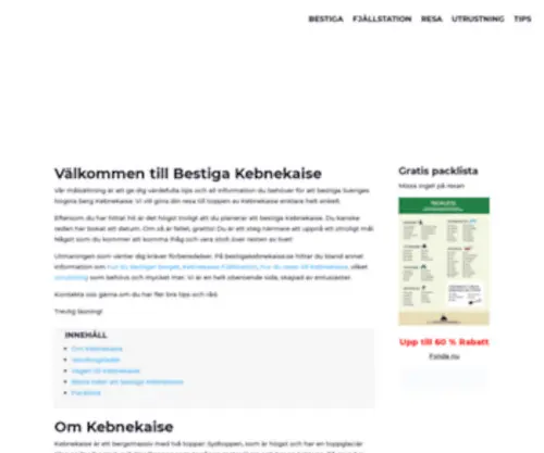 Bestigakebnekaise.se(Bestigakebnekaise) Screenshot
