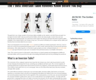 Bestinversiontablereviewss.com(The 7 Best Inversion Table Reviews of 2021) Screenshot