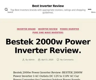 Bestinverterreview.com(Top Best Inverters brands with appropriate reviews) Screenshot