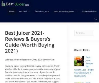 Bestjuicer2021.com(Reviews & Buyers's Guide (Worth Buying 2021)) Screenshot