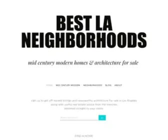 Bestlaneighborhoods.com(Mid Century Modern Homes and Architecture for Sale in Los Angeles) Screenshot