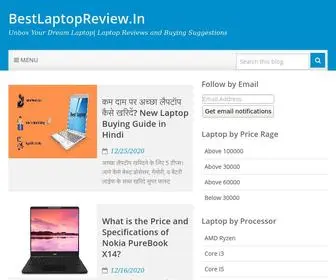 Bestlaptopreview.in(This blog) Screenshot