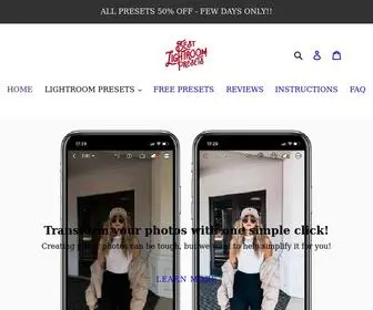 Bestlightroompresets.store(Best Lightroom Presets for Instagram and Bloggers) Screenshot