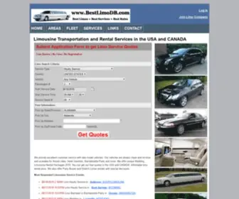 Bestlimodb.com(Limousine Transportation and Rental Services in the USA and CANADA) Screenshot