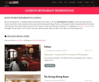 Bestlondonrestaurants.co.uk(Best London Restaurants) Screenshot