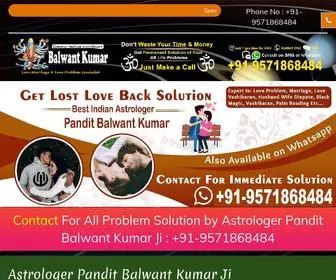 Bestlovemarriageexpertpandit.com(Famous Astrologer Pandit Balwant Kumar Ji) Screenshot