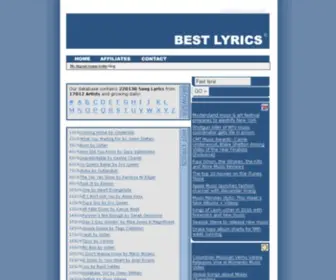 Bestlyrics.net(bestlyrics) Screenshot