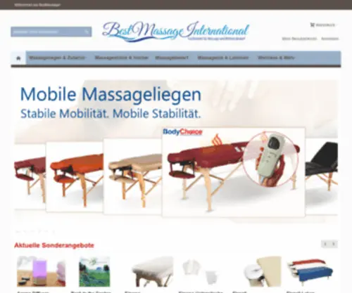 Bestmassage.de(Massage-Shop für Massageliegen) Screenshot