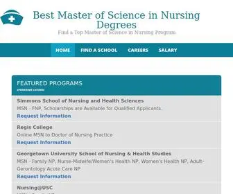 Bestmasterofscienceinnursing.com(Best Master of Science in Nursing Degrees) Screenshot
